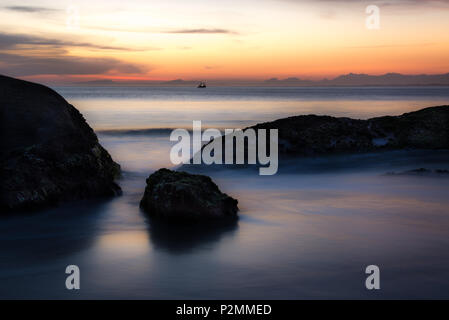 Sunset in Barra de Guaratiba Stock Photo