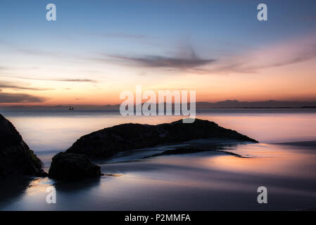 Sunset in Barra de Guaratiba Stock Photo