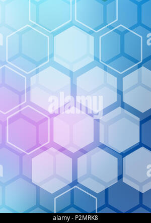 Abstract colorful background of hexagonal shapes Stock Photo