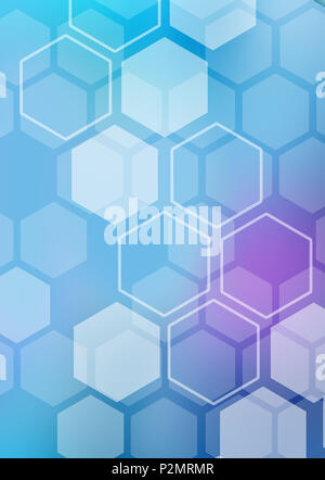 Abstract colorful background of hexagonal shapes different sizes Stock Photo