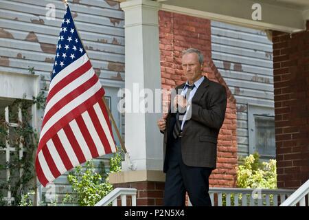 Original Film Title: GRAN TORINO.  English Title: GRAN TORINO.  Film Director: CLINT EASTWOOD.  Year: 2008.  Stars: CLINT EASTWOOD. Credit: DOUBLE NICKEL ENTERTAINMENT/GERBER PICTURES/MALPASO PRODUC./ / RIVETTI, ANTHONY MICHAEL / Album Stock Photo