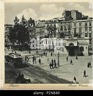 . Italiano: Napoli, Piazza Cavour con stazione della metropolitana. Autore ignoto. 19th century. Unknown 70 Piazza Cavour 2 Stock Photo