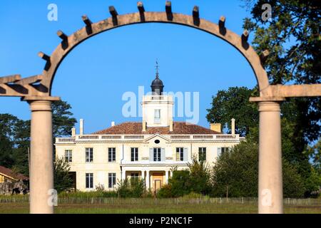 France, Gironde, Bassin d'Arcachon, Audenge, Domaine de Certes and Graveyron, Castle Certes - rebuilt in 1850 and registered in the additional inventory of Historical Monuments Stock Photo