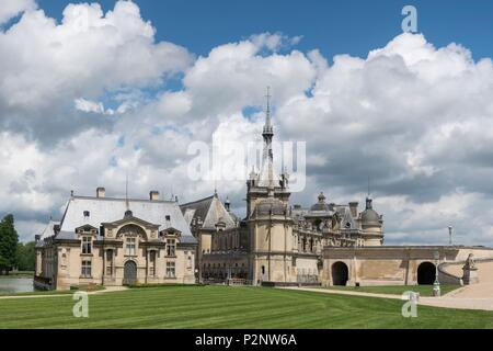 France, Oise, Chantilly, Domaine de Chantilly, castle Stock Photo