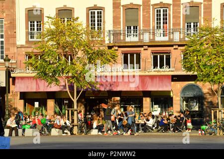 France, Bas Rhin, Strasbourg, old town listed as World Heritage by UNESCO, Place Kleber Stock Photo