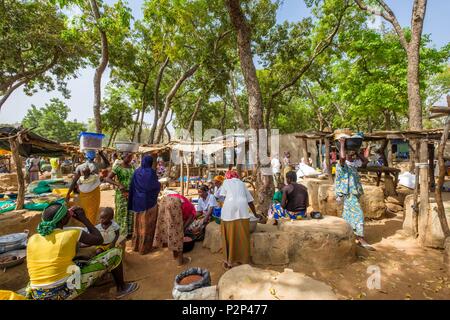 Burkina Faso, Centre-Sud region, Nahouri province, Tiebele, market day Stock Photo
