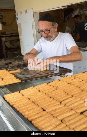 Israel, Tel Aviv, downtown, Carmel market, oriental pastries Stock Photo