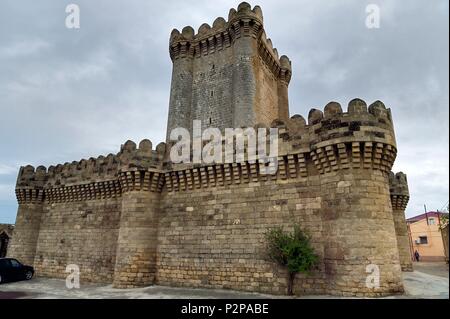 Azerbaijan, Baku, Absheron Peninsula, Mardakan castle of the 14th century with a quadrangular watchtower Stock Photo