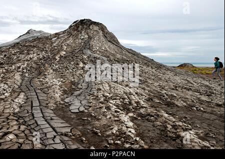 Azerbaijan, Gobustan, Gobustan National Park, Mud volcanoes Stock Photo