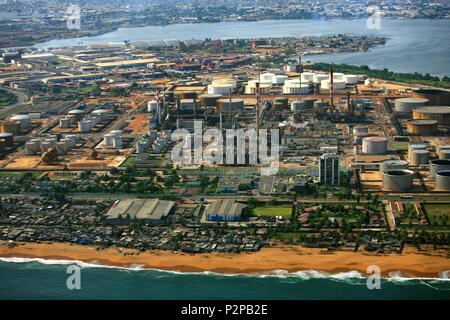 Ivory Coast, Abidjan, economic capital, Port Bouet, refinery Stock Photo