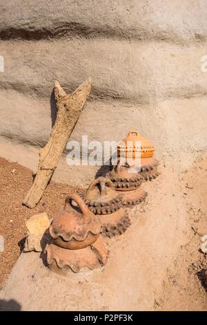 Burkina Faso, Sud-Ouest region, Gaoua, capital of Poni province, the Regional Museum of Southwestern Civilization or Poni Museum Stock Photo
