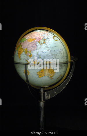 ANTIQUE GLOBE OF THE WORLD. Stock Photo
