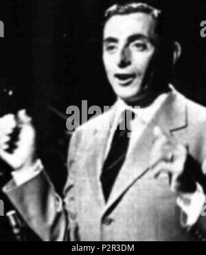 . Fausto Coppi in a 1959 episode of the Italian TV-show Il Musichiere . 1959. Unknown 27 Fausto Coppi Musichiere Stock Photo