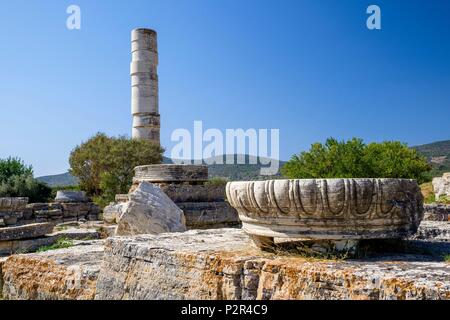 Samos Greece Sole Standing Column of the Heraion of Samos 6th Century ...