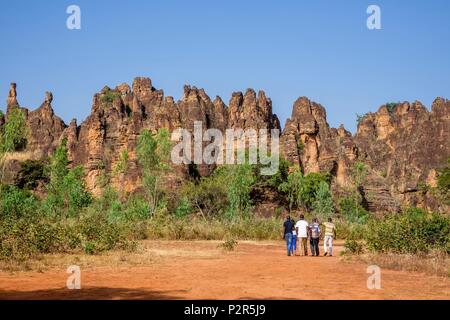 Burkina Faso, Cascades region, Sindou, country of the Senoufo ethnic group, the Sindou peaks are sandstone pitons carved by nature and a sacred place for Senoufos Stock Photo