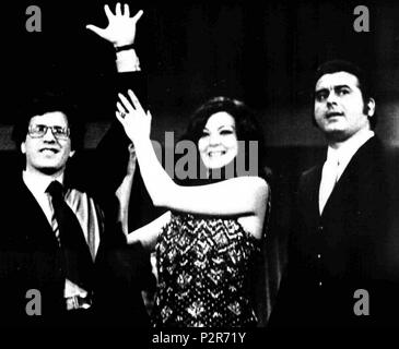 . Italian singer Peppino di Capri wins the 1973 Sanremo Festival . March 1973. Unknown 22 Di Capri wins Stock Photo