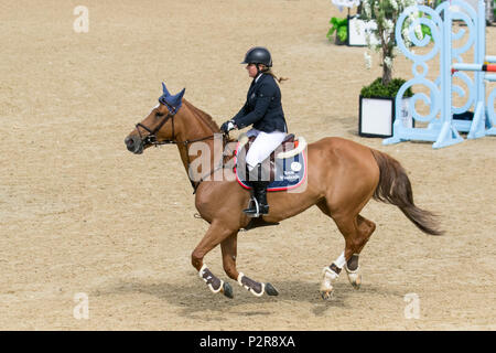 Bolesworth, Cheshire. 16th Jun, 2018.  Sofia Abramovich riding Billy Fraulein C ( CSIAm-B Two Phase) at the Equerry Bolesworth International Horse Show. Credit: MediaWorldImages/AlamyLiveNews. Stock Photo