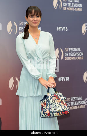 Montecarlo, Monk. 16th June, 2018. Monte-Carlo, 58th International Television. Photocall 'Tom clancy's Jack Ryan' Pictured: Dina Shihabi Credit: Independent Photo Agency/Alamy Live News Stock Photo