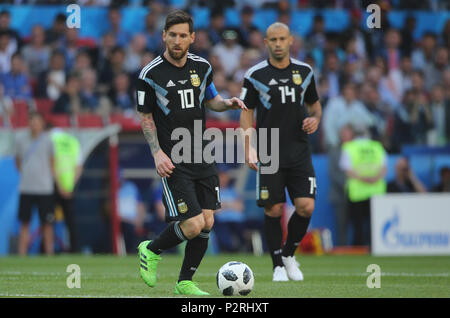 2018 Moscou Rússia Lionel Messi Ação Durante Partida Copa Mundo