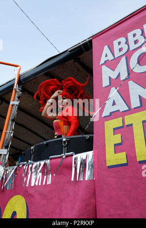 Turin, Italy. 16th June, 2018. People demonstrate for the LGBT rights. Credit: MLBARIONA/Alamy Live News Stock Photo