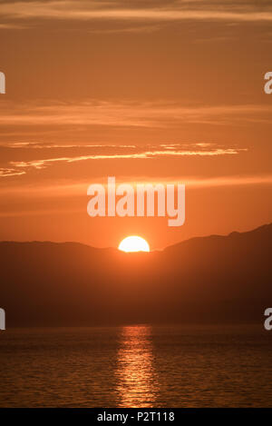 Sunset in Barra de Guaratiba Stock Photo