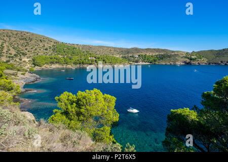 Spain, Catalonia, hiking from Roses to Cadaques on the GR 92 and European long distance path E 12 Stock Photo