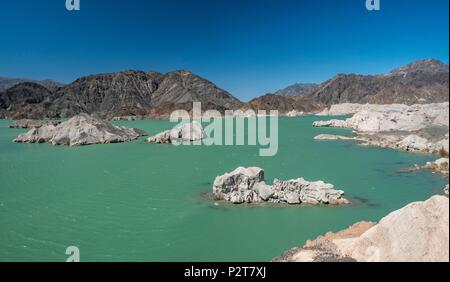 Argentina, San Juan province, Cordillera landscape and lake of Rodeo Stock Photo