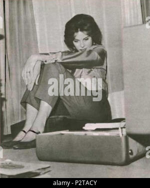 . Italian actress Eleonora Rossi Drago in her house . 1959. Unknown 24 Eleonora Rossi Drago 1959 e Stock Photo