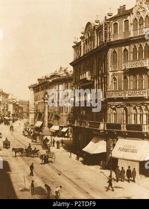 . Italiano: Milano, largo San Babila . Unknown date. Anonymous 56 Milano, largo San Babila 08 Stock Photo