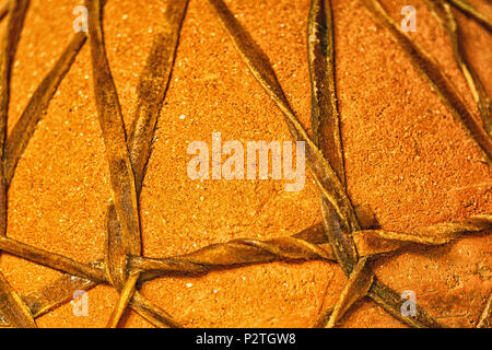close up of leather and pottery drum Stock Photo