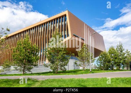 Innopolis, Russia - June 11, 2018: Modern building of Innopolis university. Innopolis city in Republic of Tatarstan, Russia Stock Photo