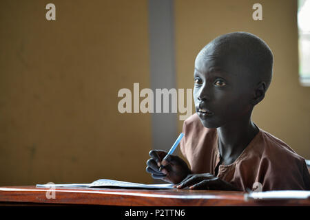 A student in the Loreto Primary School in Rumbek, South Sudan Stock Photo