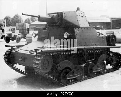 . ?eština: Carro Armato L6/40 . 1940. Unknown 29 Fiat-Ansaldo L6 40 Stock Photo