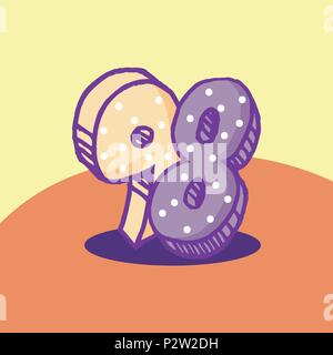 set numbers comic style vector illustration design Stock Vector