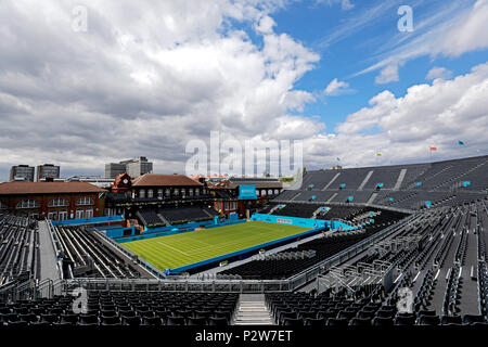 General view of Centre Court ahead of the 2018 Fever-Tree Championships at Queen's Club, London. PRESS ASSOCIATION Photo. Picture date: Saturday June 16, 2018. See PA story TENNIS Queens. Photo credit should read: Steven Paston/PA Wire Stock Photo