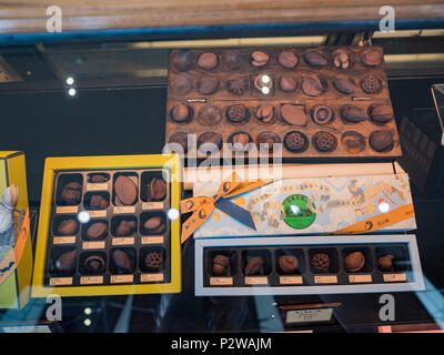 Taichung, MAY 25: Close up shot of chocolate from the special Miyahara Ice Cream store on MAY 25, 2018 at Taichung, Taiwan Stock Photo