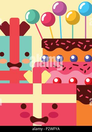 Kawaii Birthday Gift Boxes Cartoon Stock Vector Image Art Alamy Kawaii Birthday Gift Boxes Cartoon Stock Vector Image Art Alamy