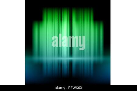 Abstract background with blurred neon green and blue lights, stock vector Stock Vector