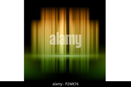 Abstract background with blurred neon orange and green lights, stock vector Stock Vector