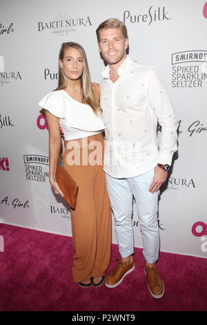 OK! Magazine Summer Kickoff Party at Magic Hour at Moxy Times Square  in New York City  Featuring: Amanda Batula, Kyle Cooke Where: New York, New York, United States When: 15 May 2018 Credit: Derrick Salters/WENN.com Stock Photo