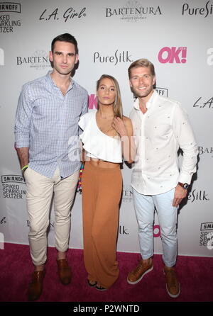 OK! Magazine Summer Kickoff Party at Magic Hour at Moxy Times Square  in New York City  Featuring: Amanda Batula, Kyle Cooke Where: New York, New York, United States When: 15 May 2018 Credit: Derrick Salters/WENN.com Stock Photo