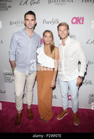 OK! Magazine Summer Kickoff Party at Magic Hour at Moxy Times Square  in New York City  Featuring: Guest, Amanda Batula, Kyle Cooke Where: New York, New York, United States When: 15 May 2018 Credit: Derrick Salters/WENN.com Stock Photo