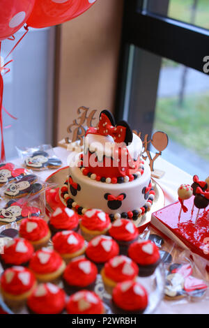 Happy Birthday Mickey Cupcake Stock Photo Alamy