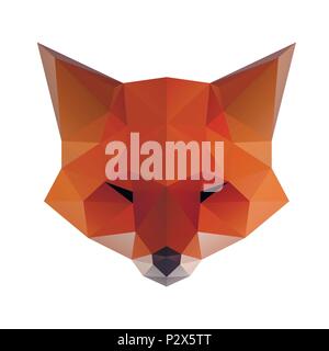 Low poly illustration. Fox Stock Vector