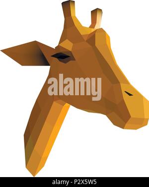 Low poly illustration. Giraffe Stock Vector