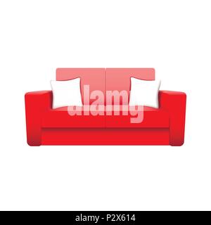 Vector sofa isolated on white background Stock Vector