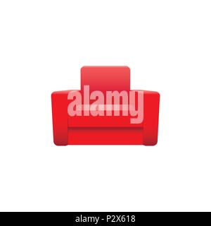 Vector armchair isolated on white background Stock Vector