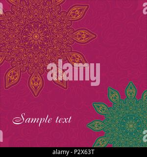 Mandala background, tribal ethnic ornament, vector art Stock Vector