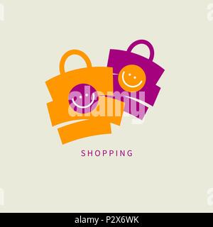 two bags smile Stock Vector