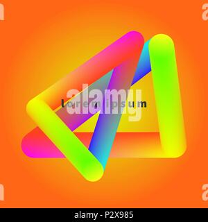 Geometric blend shapes, abstract triangles, gradient shapes. Vector illustration Stock Vector